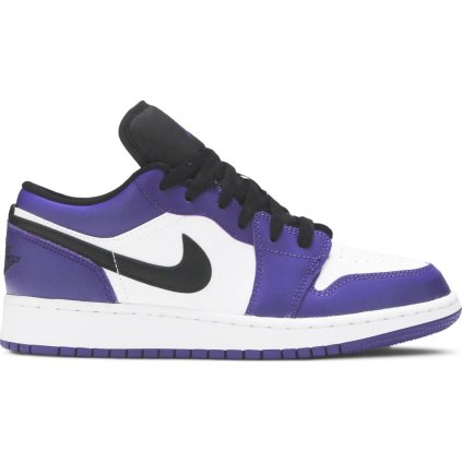 Air Jordan 1 Low Court Purple White (GS) 553560-500: Elegantní Bílo-Fialová Kombinace pro Dámy a Mladistvé