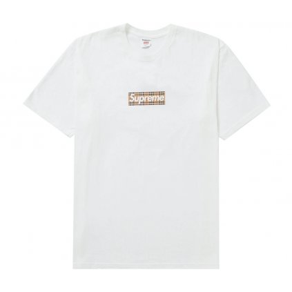 SUPREME X BURBERRY BOX LOGO TEE WHITE