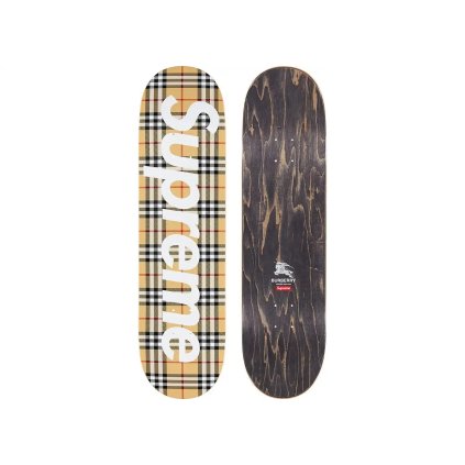 SUPREME X BURBERRY SKATEBOARD DECK BEIGE