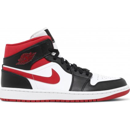 JORDAN 1 MID BLACK GYM RED