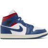 Jordan 1 Mid French Blue Gym Red (W) BQ6472-146: Dynamická Modro-Bílo-Červená Kombinace pro Dámy