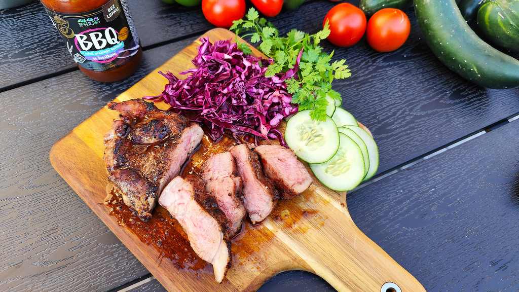 BBQ vepřový steak z krkovice