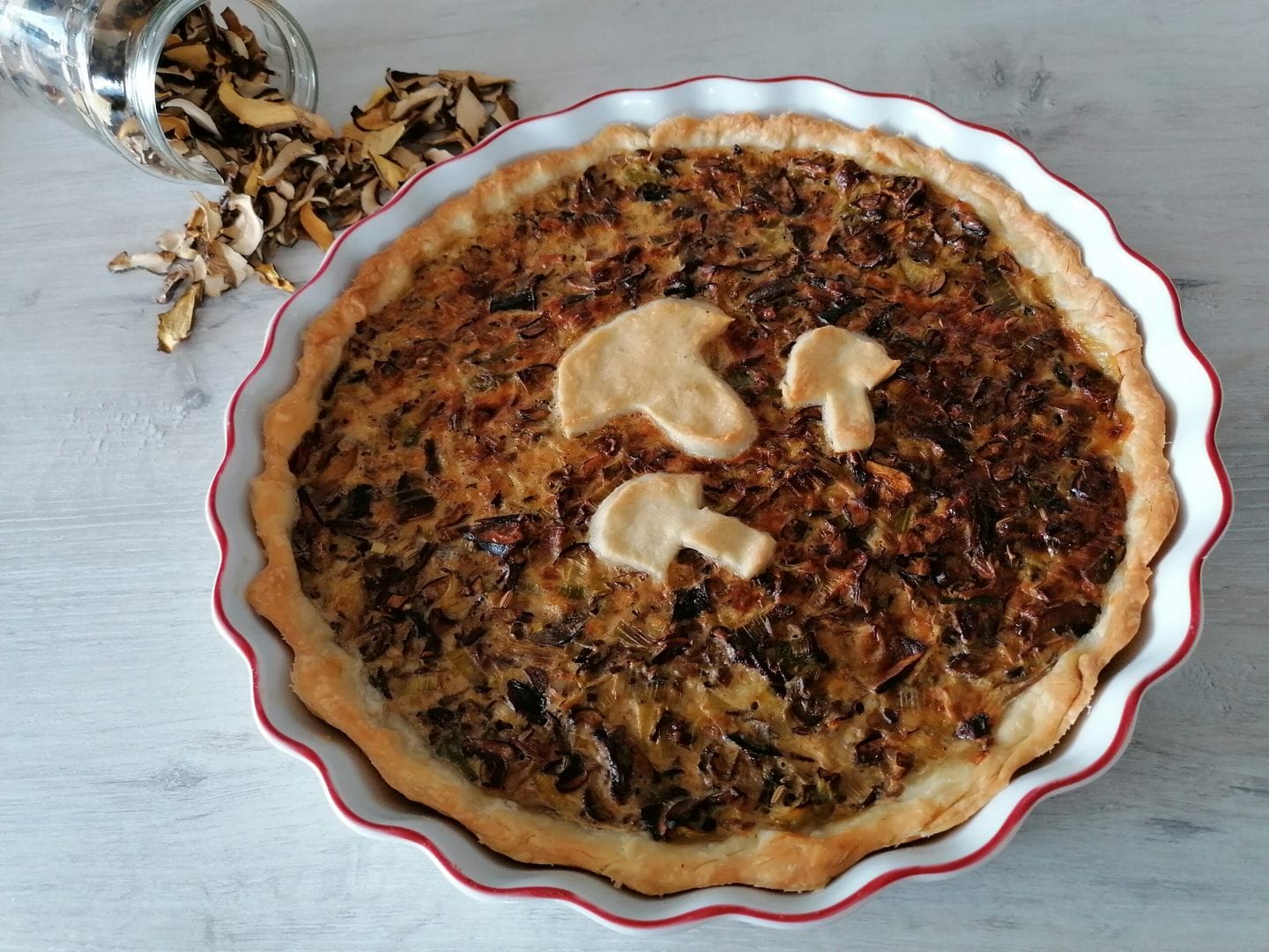 Houbovo-pórkový quiche