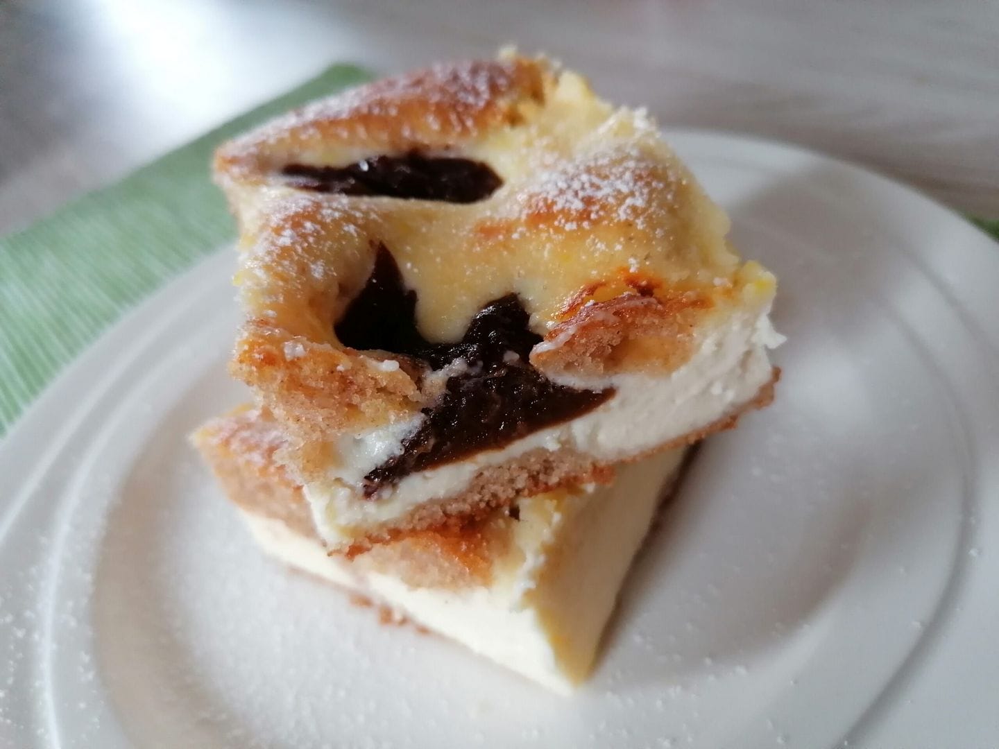 Cheesecake koláč s povidly
