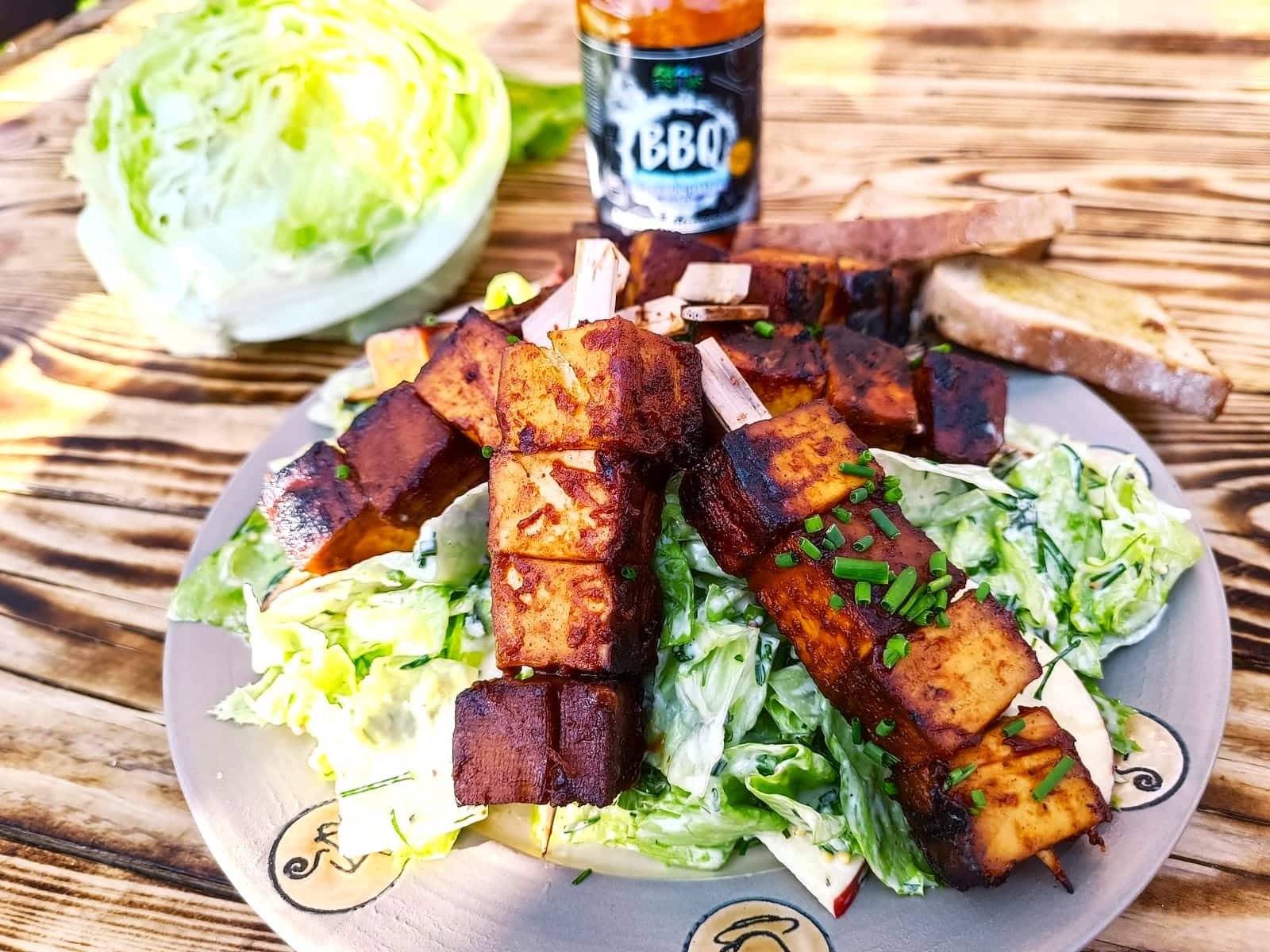 Grilované tofu v BBQ omáčce