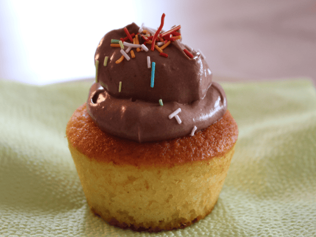 Tvarohové muffiny s čokoládovým krémem