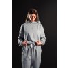 Dámska oversize mikina z tenkej bavlny s kapucňou "Thin" grey