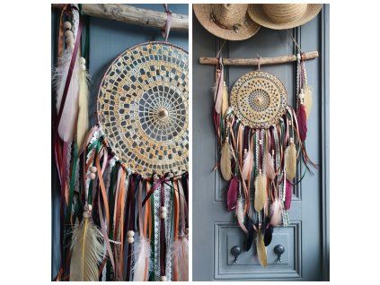 Lapač snů Dotek země  Lapač snů – ručně vyráběná dekorace