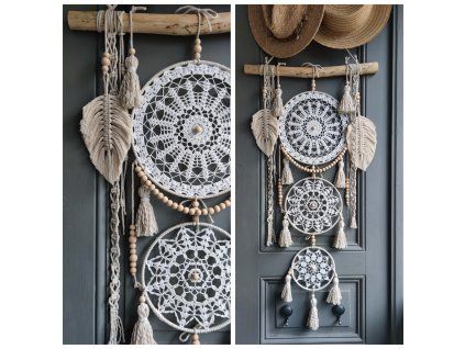 Boho dekorace Boho sen  Lapač snů – ručně vyráběná dekorace