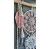 Boho dekorace Růžový sen  Lapač snů – ručně vyráběná dekorace