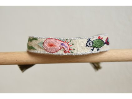 Romantica - náramek s květinou a ptáčkem