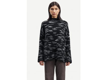 Celeste mock neck 14941 Black Mel. M1