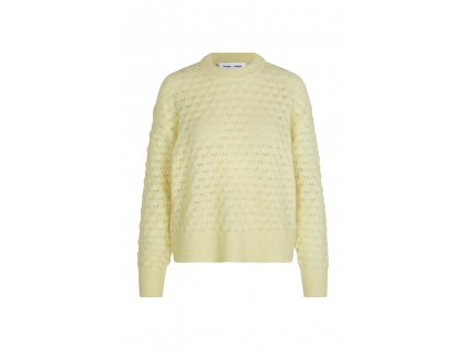 Saanour Pointelle Sweater 7355 Pear Sorbet 1