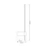 LED nástěnné světlo Swing, výška 60 cm, CCT, kov, černá