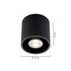 Lindby Parvin downlight hliník, kulatý, černý