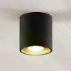 Lindby Parvin downlight hliník, kulatý, černý
