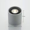 Lindby Parvin downlight hliník, kulatý, šedý
