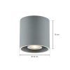 Lindby Parvin downlight hliník, kulatý, šedý