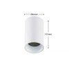 Arcchio Downlight Brinja, bílá, kov, Ø 6 cm, kulatá, GU10
