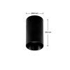 Arcchio Downlight Brinja, černá, kov, Ø 6cm, kulatá, GU10