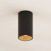Arcchio Downlight Brinja, černá, kov, Ø 6cm, kulatá, GU10
