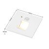 Arcchio LED vestavné svítidlo Neru, 7 cm, bílé, hranaté, senzor