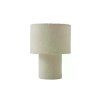 Stolní lampa Lindby Jone, bílá, textil, 30 cm, E27