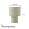 Stolní lampa Lindby Jone, bílá, textil, 30 cm, E27