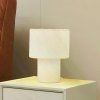 Stolní lampa Lindby Jone, bílá, textil, 30 cm, E27