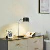Stolní lampa Lindby Kaida, černá, kov