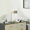 Stolní lampa Lindby Kaida, hnědá, kov