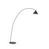 Lindby lampa Triangolo, černá, výška 195 cm, kov E27