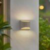 Lindby LED venkovní nástěnné svítidlo Lenore, béžové, kov, 13,5 cm
