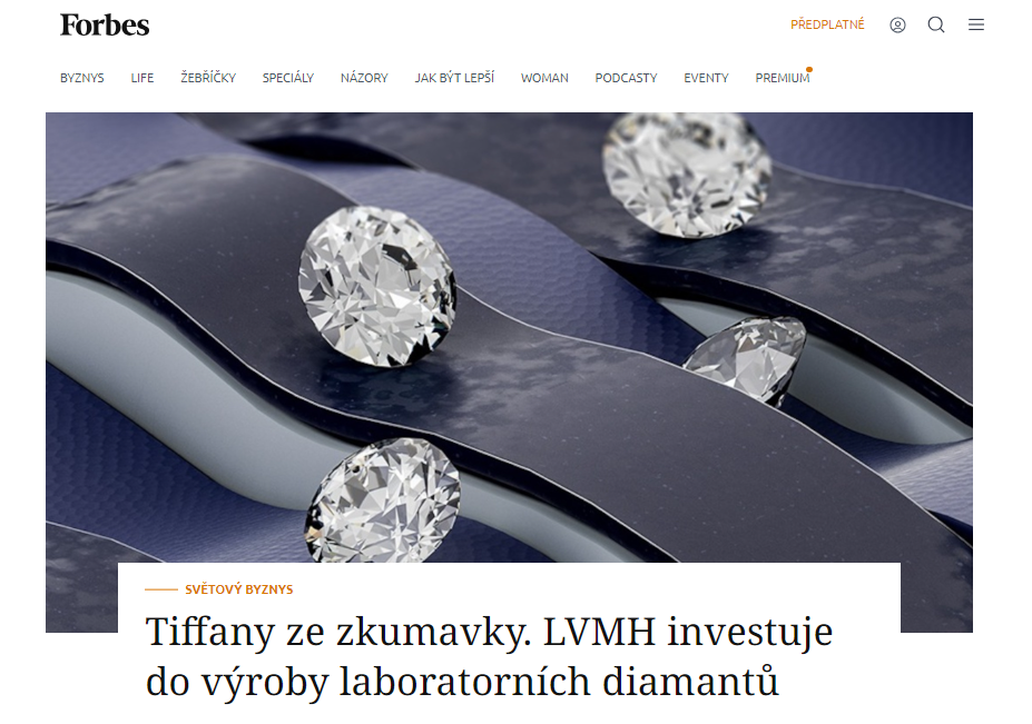 Tiffany ze zkumavky. LVMH investuje do výroby laboratorních diamantů