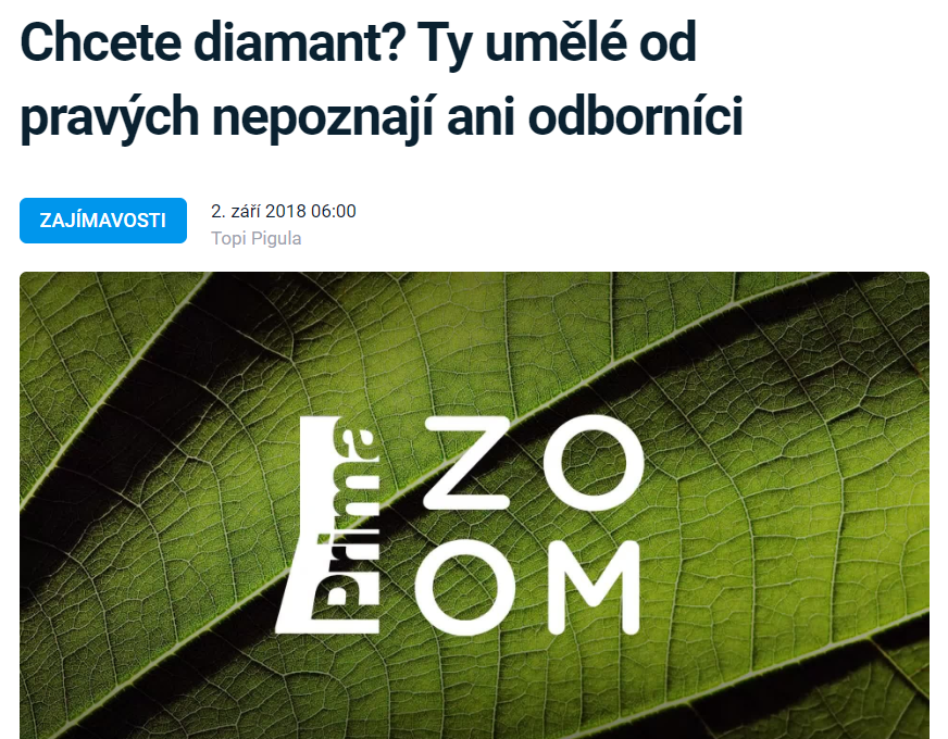 Chcete diamant? Ty umělé od pravých nepoznají ani odborníci