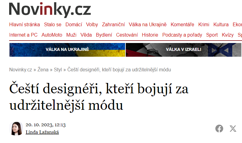 Novinky.cz _Čeští designéři, kteří bojují za udržitelnější módu