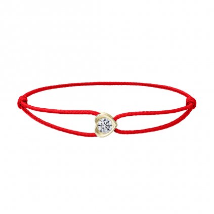Provázkový náramek Pure Love ze žlutého zlata s diamantem 0,29 ct