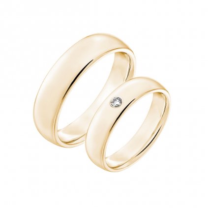 Snubní prsteny Unity_žluté zlato