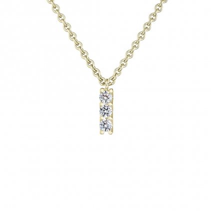 Přívěsek ze žlutého zlata s diamanty Pure Line 3