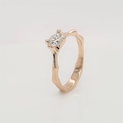 Prsten z růžového zlata s diamantem Organic The One