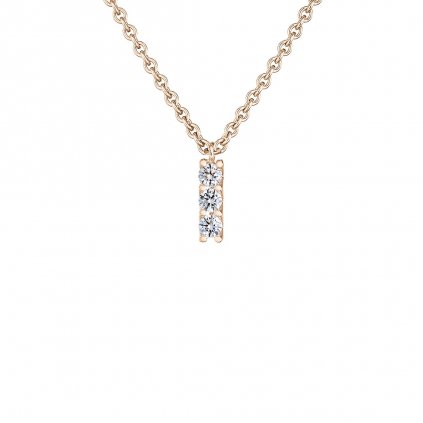 Přívěsek z růžového zlata s lab-grown diamanty Pure Line 3