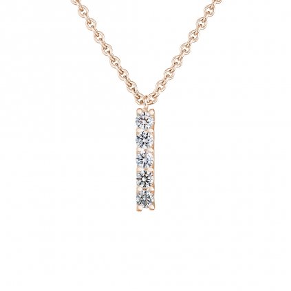 Přívěsek z růžového zlata s diamanty Pure Line 5