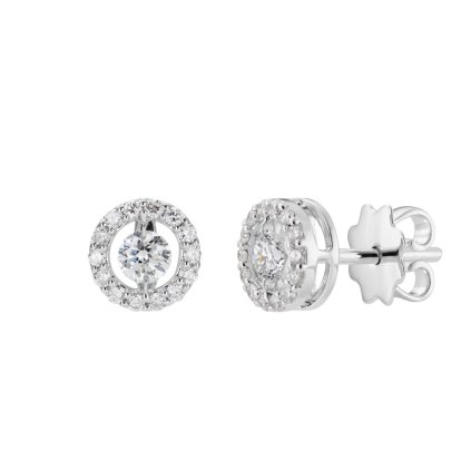 Náušnice z bílého zlata s diamanty Air Brilliant One