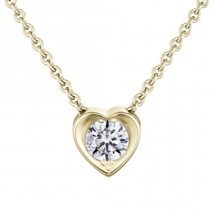 Přívěsek ze žlutého zlata s diamantem Pure Love 0,20 ct