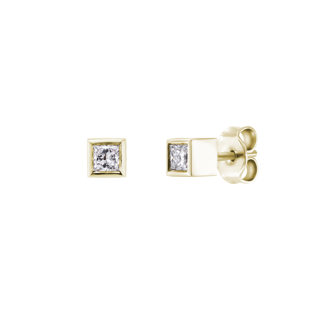Tiami Náušnice s diamanty The Cube small Barva zlata: Žluté zlato