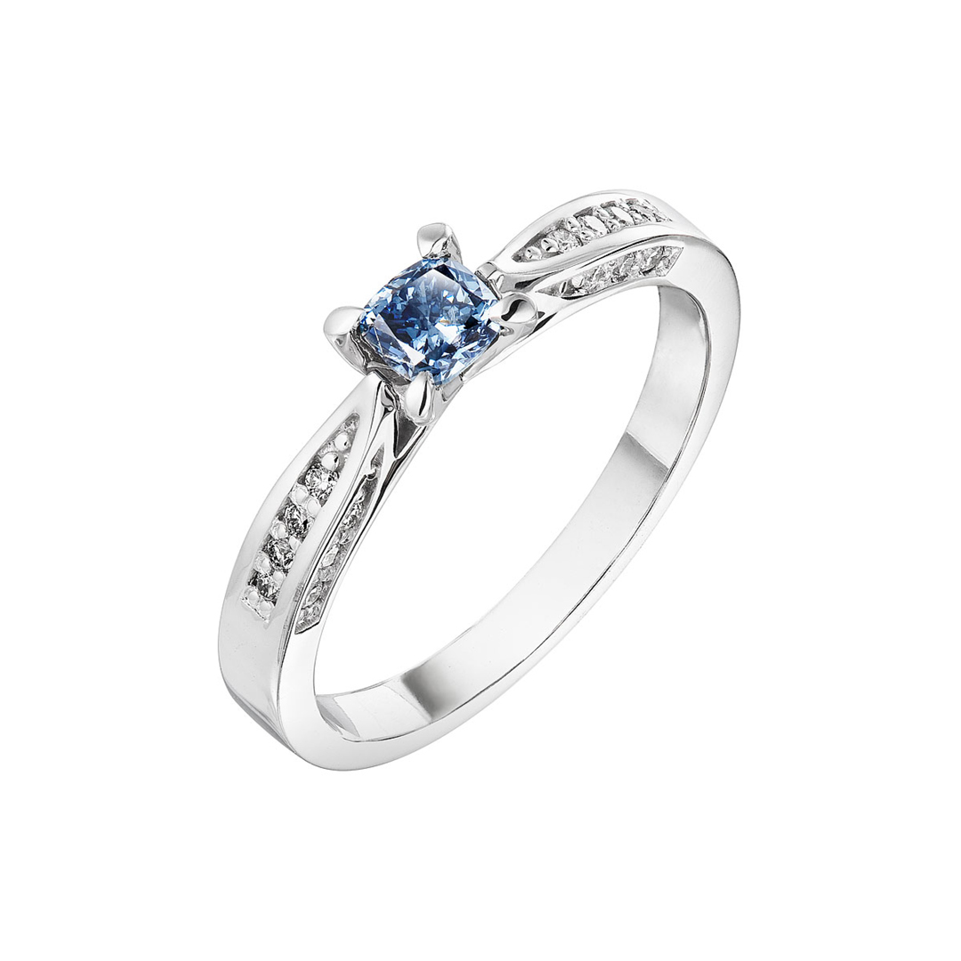 Tiami Prsten z bílého zlata s diamanty Blue Element