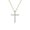 Přívěsek ze žlutého zlata s lab-grown diamanty Pure Cross, small