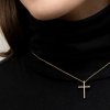 Přívěsek ze žlutého zlata s diamanty Pure Cross, small