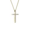 Přívěsek ze žlutého zlata s lab-grown diamanty Pure Cross, small