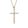 Přívěsek z růžového zlata s lab-grown diamanty Pure Cross, medium